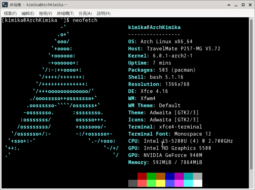 archlinux neofetch