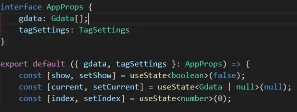 Props / state type annotation with hooks